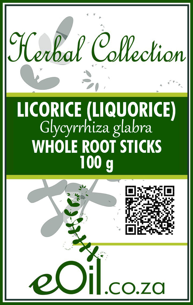Liquorice - Licorice Whole Root Stick Whole 100 g - Herbal Collection - eOil.co.za