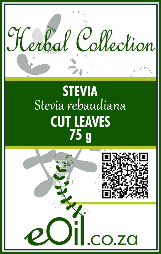 Dried Stevia Leaves (Stevia rebaudiana) - 75g - Herbal Collection - eOil.co.za