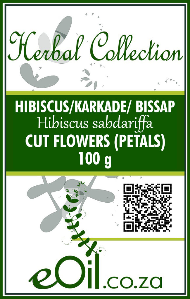 Hibiscus Cut Flowers (Petals) Organic - 100 g - Herbal Collection - eOil.co.za