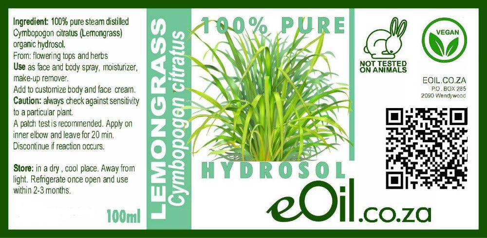 eOil.co.za lemongrass hydrosol 100 ml