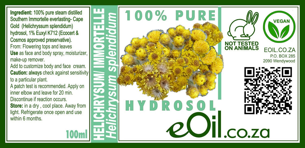 Helichrysum splendidum Hydrosol 100 % - eOil.co.za