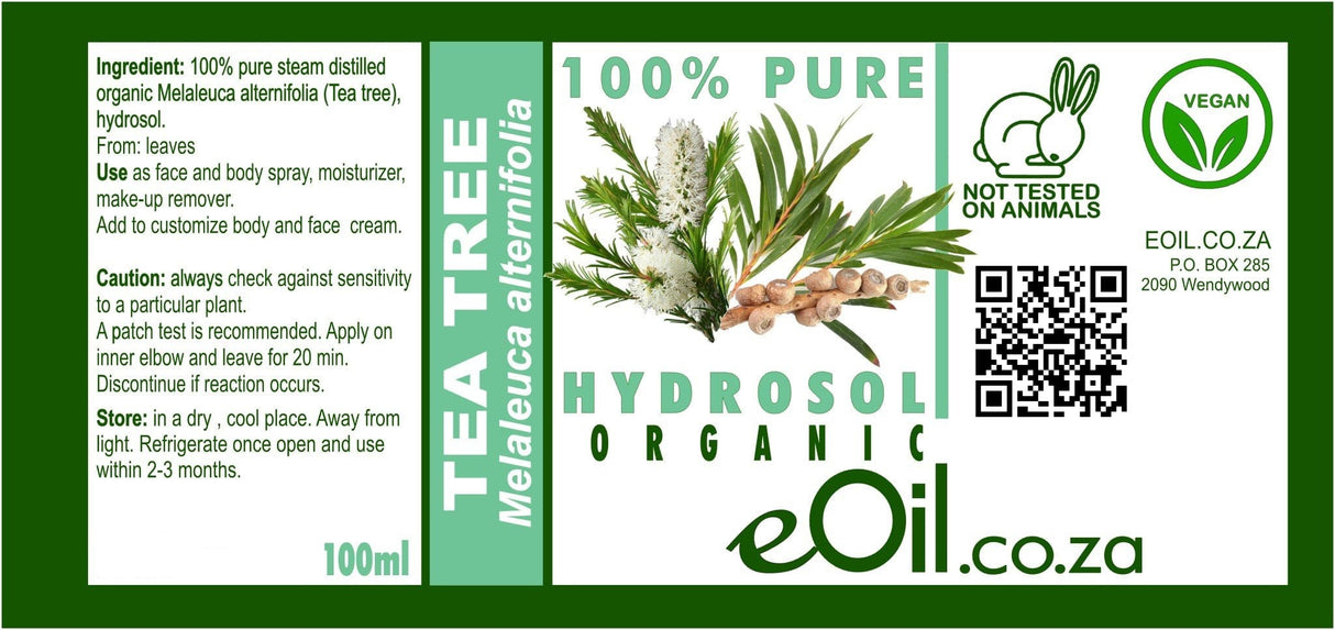 TEA TREE HYDROSOL ORGANIC (Melaleuca alternifolia) 100 ml - eOil.co.za
