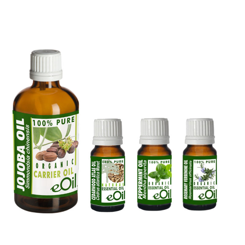 Hair Growth | Jojoba | Rosemary | Peppermint | Cedarwood | Recipe Synergy