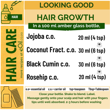 Hair Growth | Black Seed Cumin | Virgin Coconut | Rosehip | Jojoba - eOil.co.za