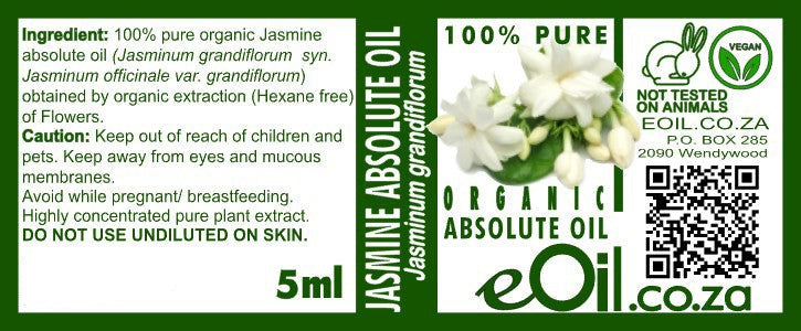 Jasmine Absolute 5 ml organic oil - eOil.co.za