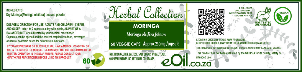 Moringa - 60 capsules - Herbal Collection - eOil.co.za