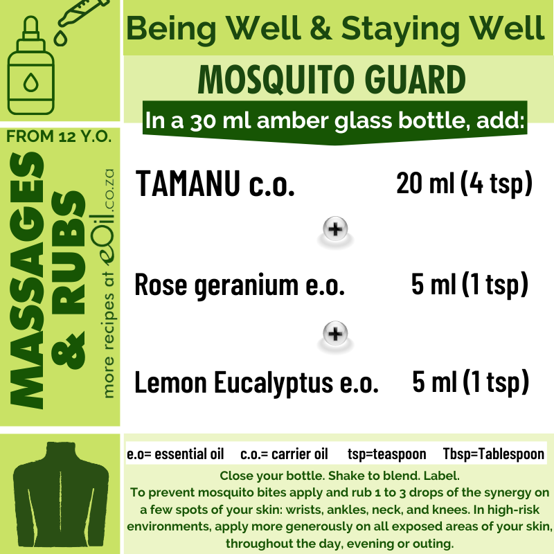 MOSQUITOES GUARD RECIPE SYNERGY - eOil.co.za