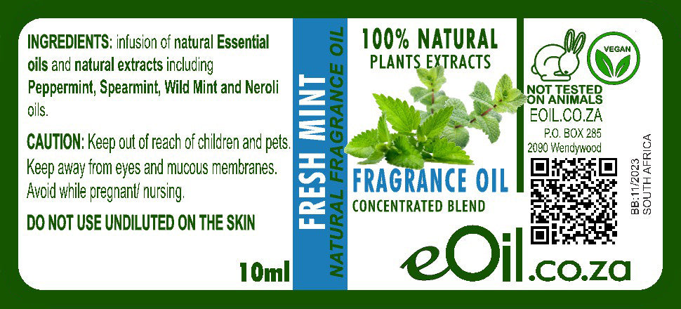 Mint Natural Fragrance Oil - 10 ml - eOil.co.za