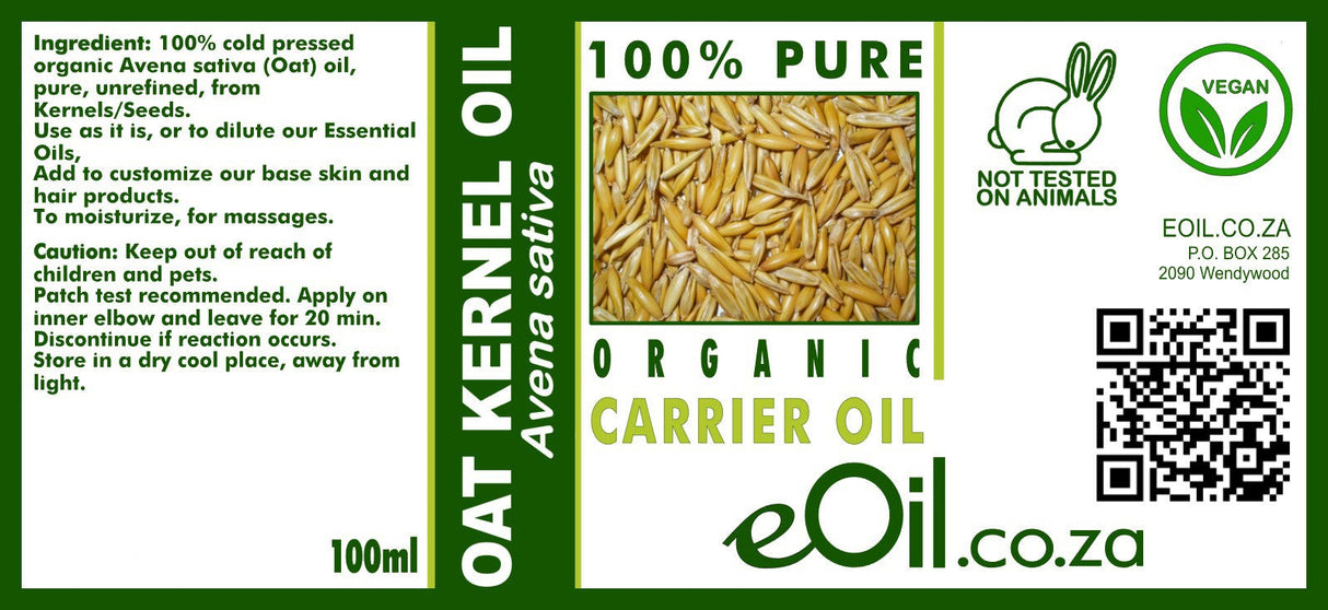 Oat Carrier Oil Organic - eOil.co.za