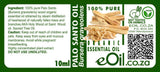 Palo Santo Essential Oil Organic, sacred wood aroma for spiritual ambience