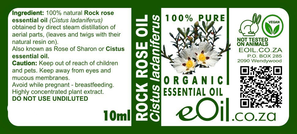 Rock Rose Cistus Oil Organic Essential Oil  - 10 ml - eOil.co.za