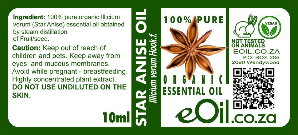 Star Anise Organic Essential Oil - 10 ml - eOil.co.za