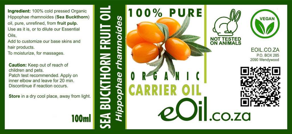 Sea Buckthorn Organic Carrier Oil - eOil.co.za