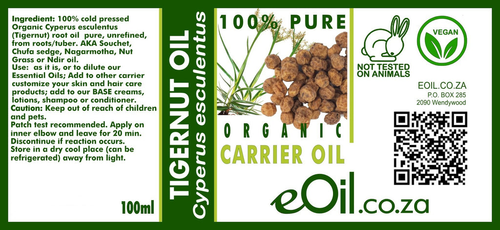 Tigernut Root Organic Carrier Oil - 100 ml - eOil.co.za