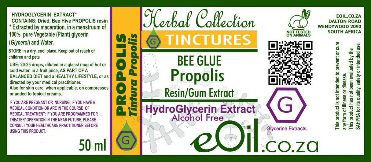 Propolis Tincture - Vegetable Glycerine - 50 ml - eOil.co.za