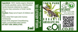 Vanilla Absolute Organic Oil, rich gourmand aroma for perfumes, candles, and mood blends