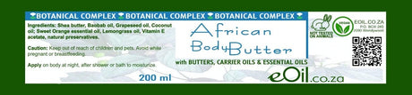 AFRICAN BODY BUTTER BOTANICAL COMPLEX 200 ml - eOil.co.za