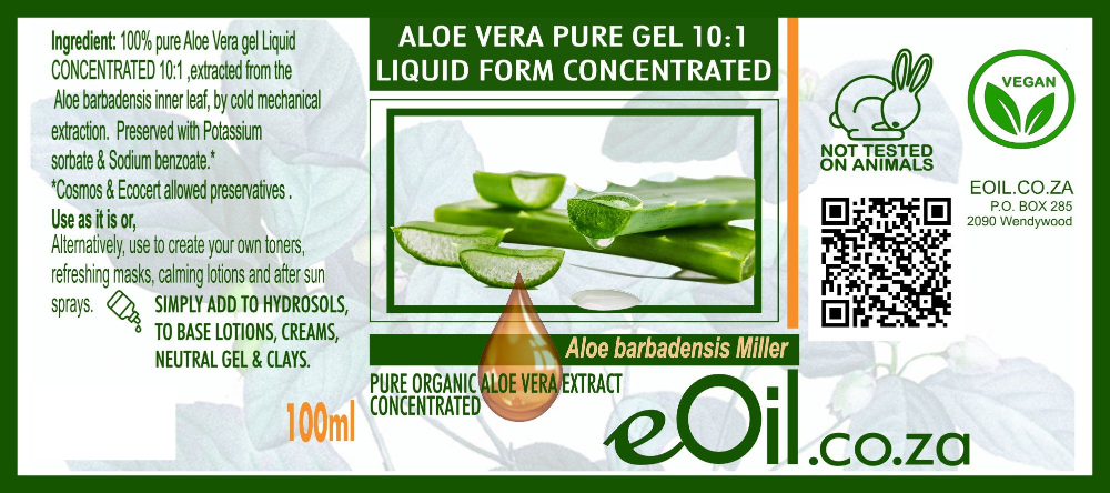 eOil.co.za Aloe Vera, perfect for dehydrated skin, mature, wrinkled, distended skin, dull skin, atopic-prone skins, irritated, sensitive skin, razor burn, sunburns