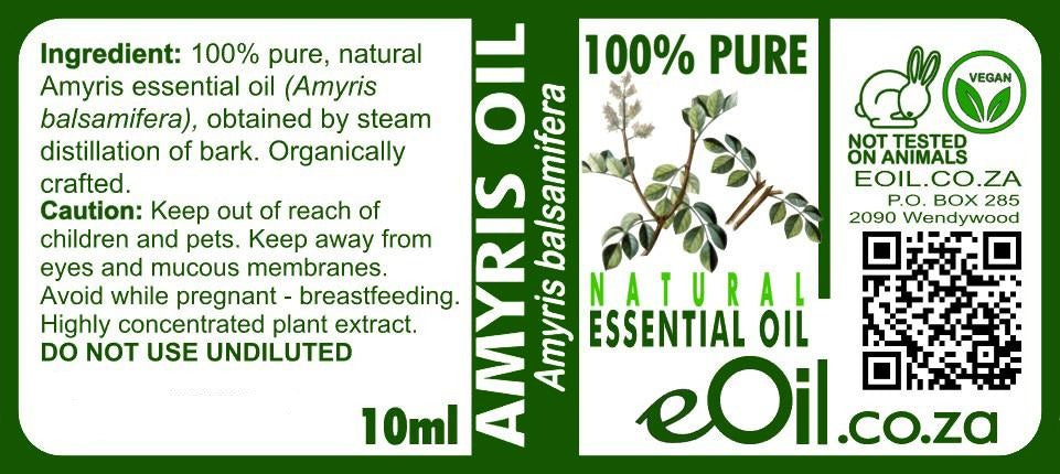 Amyris Essential Oil Organic - 10 ml - eOil.co.za