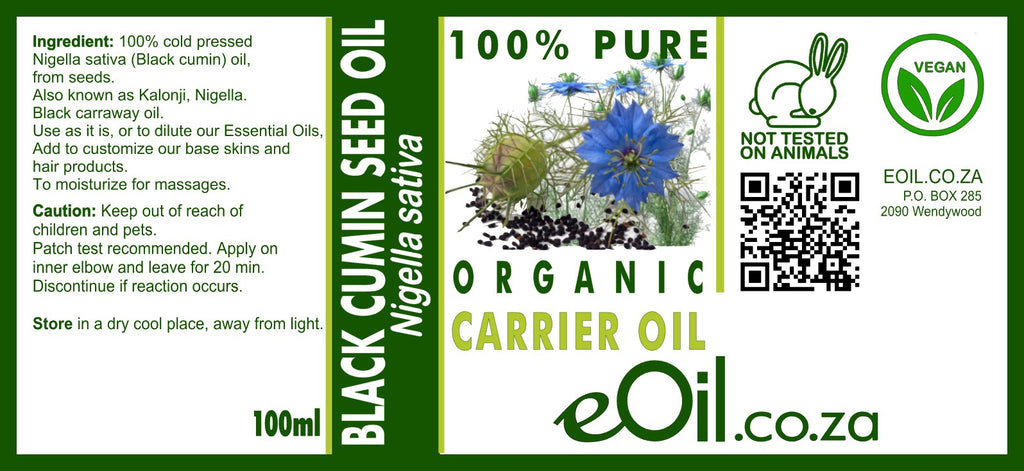 Black Cumin Seed Organic Carrier Oil  (Nigella sativa) - eOil.co.za