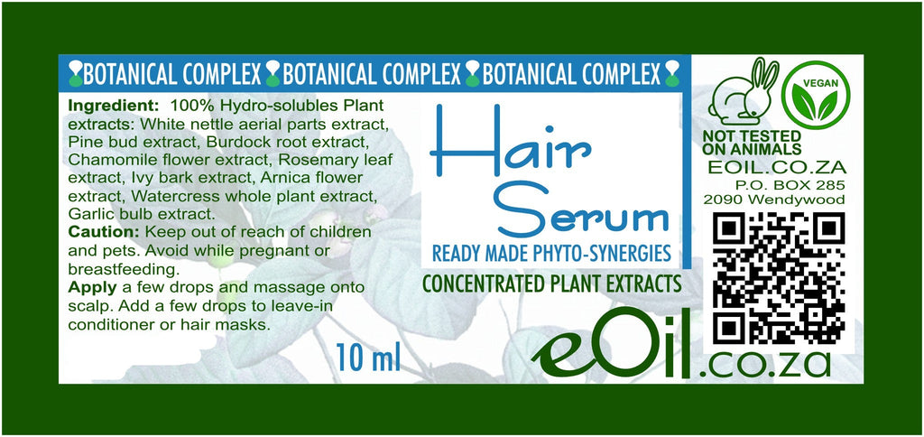 HAIR SERUM CONCENTRATED PLANTS EXTRACT BOTANICAL COMPLEX 10 ml - eOil.co.za