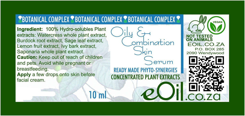 Oily & combination skin serum concentrated plant extracts Body oil - Botanical complex 10 ml