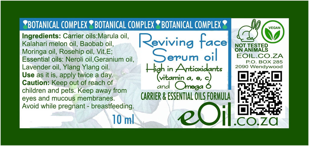 REVIVING FACE SERUM OIL BODY OIL - BOTANICAL COMPLEX 10 ml - eOil.co.za