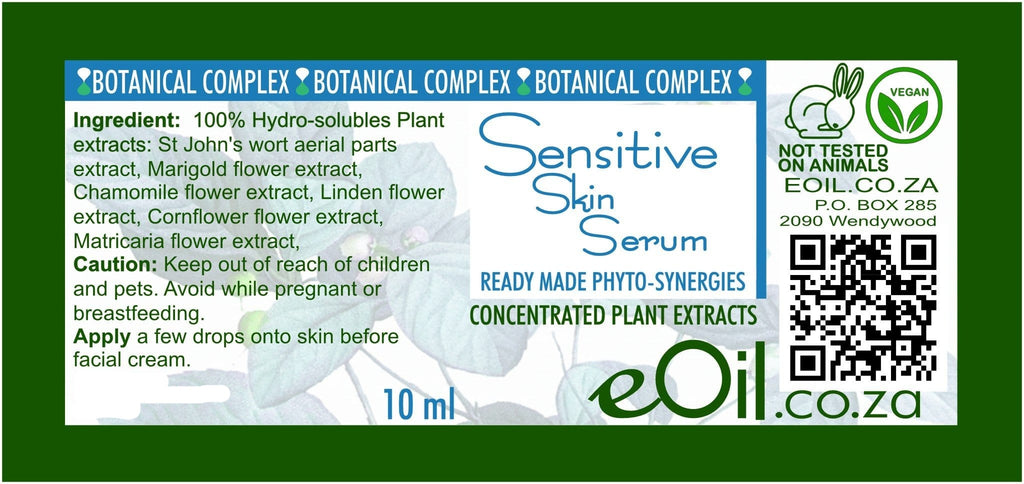 Sensitive skin serum concentrated plants extracts Body oil - Botanical complex 10 ml
