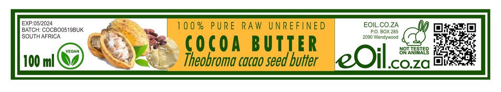 COCOA BUTTER 100 % PURE RAW UNREFINED (Theobroma cacao) 100 ml - eOil.co.za