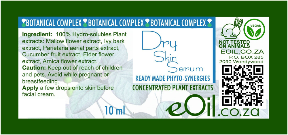DRY SKIN SERUM CONCENTRATED EXTRACTS BODY OIL - BOTANICAL COMPLEX 10 ml - eOil.co.za