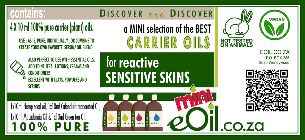 Sensitive, Reactive, Allergies Skins - Discovery Collection Mini - 4 x 10 ml - eOil.co.za