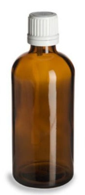 Empty Glass bottle Amber 18/410  - 100 ml - packaging - eOil.co.za