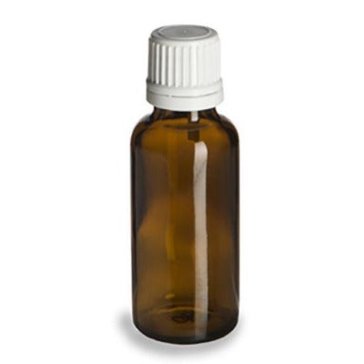 Empty Glass bottle Amber 18/410  - 20 ml - packaging - eOil.co.za
