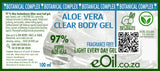 eOil.co.za Aloe Vera original body gel fragrance-free Perfect for dehydrated, mature, wrinkled, Atopic-prone skins, Irritated, sensitive skin, sunburns