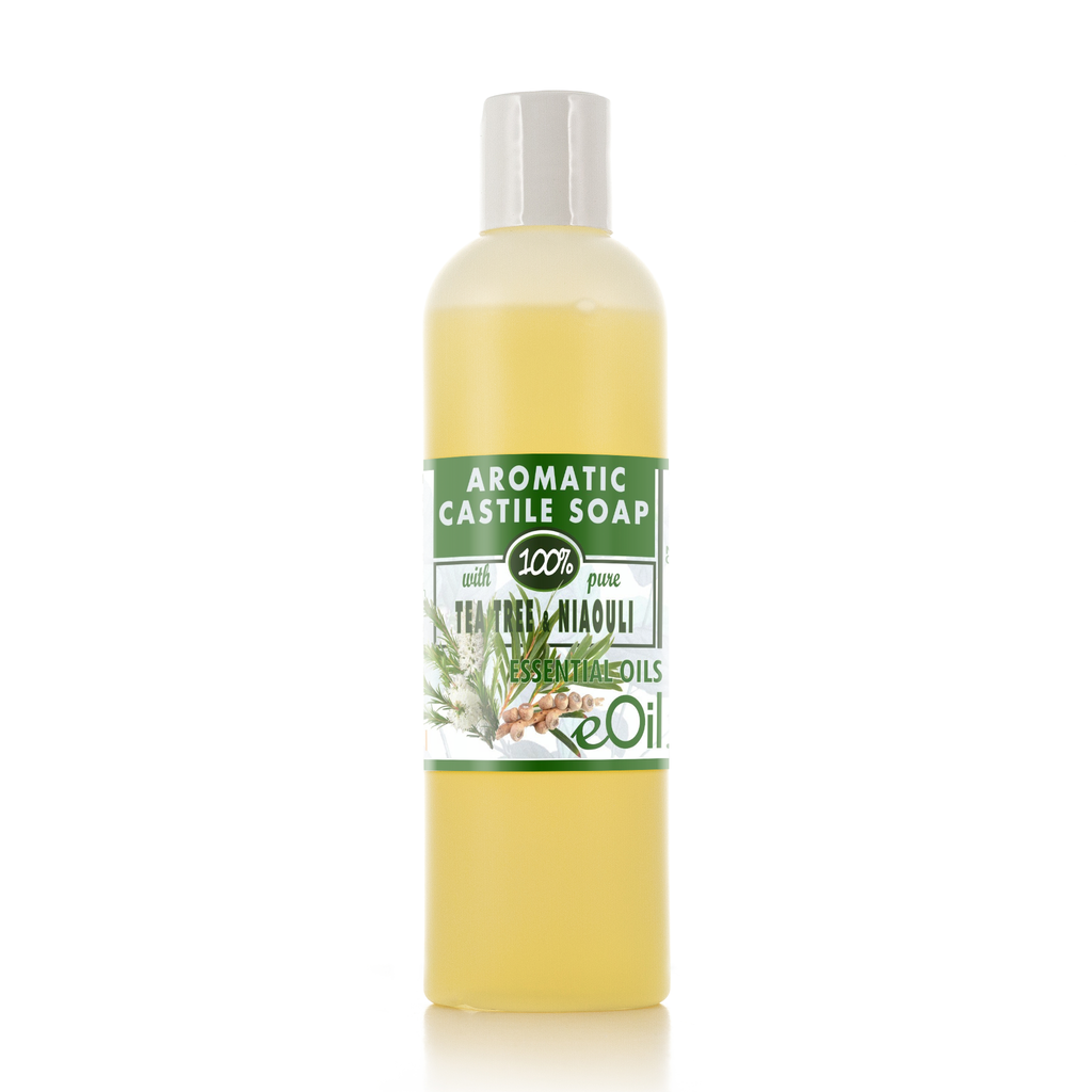 Castile soap Tea tree Niaouli essential oil liquid natural base undiluted 250 ml - eOil.co.za