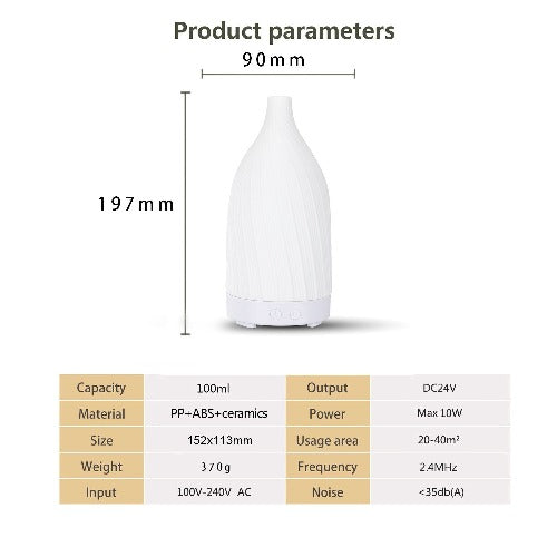 eOil.co.za diffuser aromatherapy essential oil white ceramic 100 ml