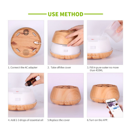 Diffuser eOil Ultrasonic Aromatherapy Spa Musical 400 ml