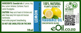 eoil.co.za lemon natural fragrance concentrated blend 10 ml