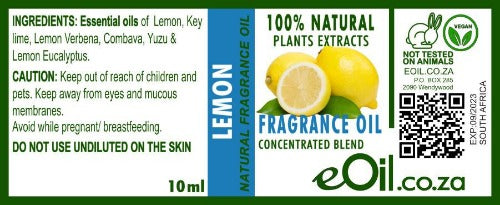 eoil.co.za lemon natural fragrance concentrated blend 10 ml