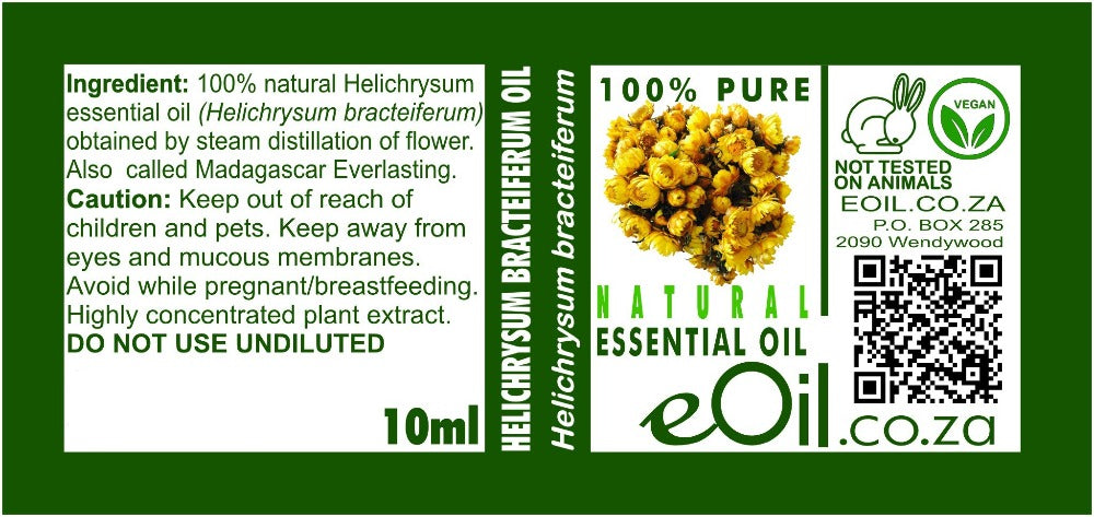 HELICHRYSUM BRACTIEFERUM NATURAL ESSENTIAL OIL (Helichrysum bractieferum) 10 ml - eOil.co.za