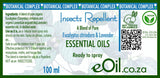 Insects repellent natural blend oils botanical complex - 100 ml - eOil.co.za