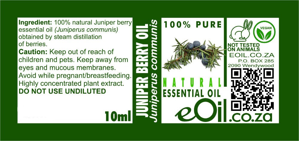 JUNIPER BERRY NATURAL ESSENTIAL OIL (Juniperus communis) 10 ml - eOil.co.za