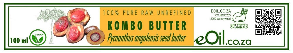 KOMBO BUTTER PURE RAW UNREFINED (Pycnanthus angolensis) 100 ml - eOil.co.za