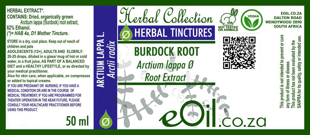 Burdock root ( Arctium lappa ) Tincture - 50 ml - eOil.co.za
