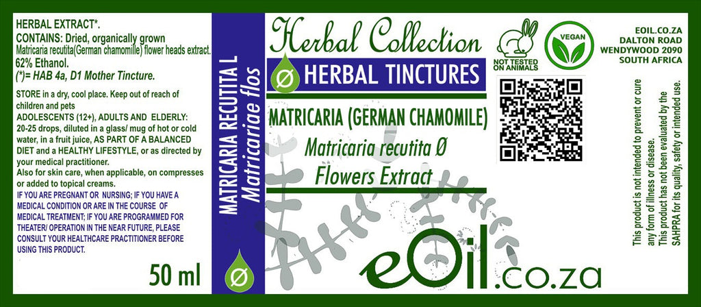 German Chamomile Tincture ( Matricaria recutita ) - 50 ml - eOil.co.za