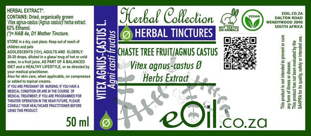 Chaste tree ( Vitex agnus castus ) Tincture - 50 ml - eOil.co.za