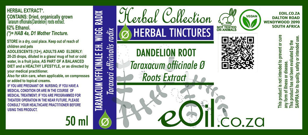 Dandelion Root Tincture (Taraxacum off. Radix) - 50 ml - eOil.co.za
