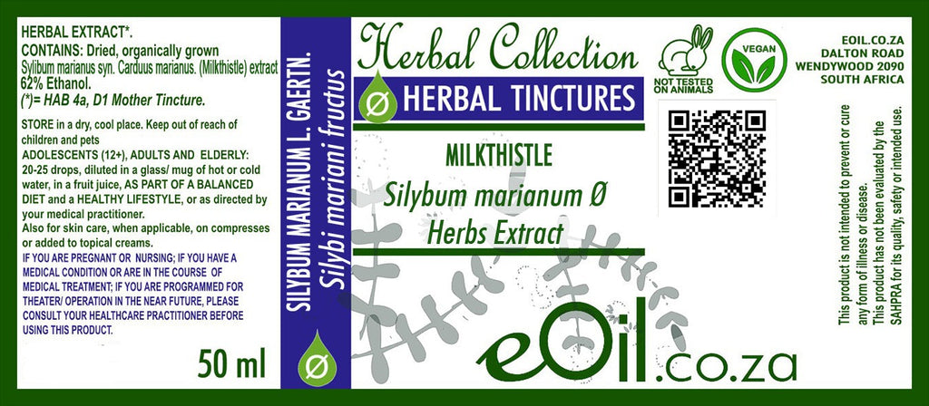 Milkt histle Tincture (Carduus marianum) - 50 ml - eOil.co.za