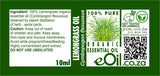 LEMONGRASS ORGANIC ESSENTIAL OIL (Cymbopogon flexuosus) 10 ml - eOil.co.za