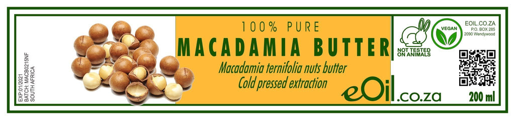 MACADAMIA NUTS BUTTER PURE (Macadamia ternifolia) 200 ml - eOil.co.za